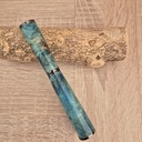 Stylo bois roller panache en bois de peuplier stabilisé bleu