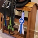 Porte Selle de Cheval en Teck