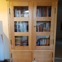 Bibliothèque en frêne avec sa corniche