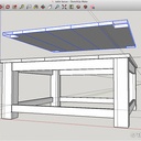 Table basse en chêne massif