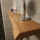 Étagère fixation invisible pour salle de bain