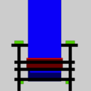 La Blue and Red Chair de Rietveld