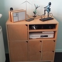 Meuble hi-fi cache-cable