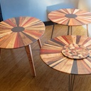 3 Tables - Cuisine, basse, salle à manger. En rayons de soleil !
