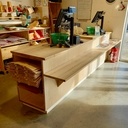 Meuble caisse. Frêne et CP Peuplier.