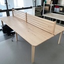 Bureau multipostes à quatre plateaux