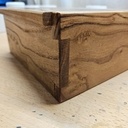 Boîte à charnière bois