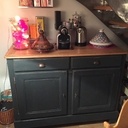 Ancien buffet restauré et aménagé pour une cuisine