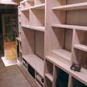 Bibliothèque HiFi en frêne massif