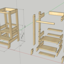 Tour d'observation à trois niveaux pour enfants