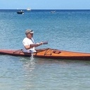 Kayak de mer en bois.