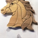 Tête de cheval en intarsia