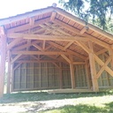 Abri voitures en douglas et chene