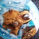 Horloge iles en hetre echauffée