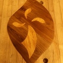 Essai d'incrustation à la scie à chantourner mais pas top