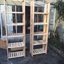 Dressing façon étagère en bois de palettes