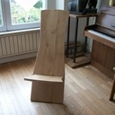 Chaise palabres ou Africaine en chêne.