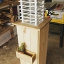 Socle de Lanterne en bois de récup, sapin du nord