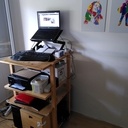Bureau debout en récup
