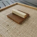 Boîte en raffia, chêne et érable sycomore