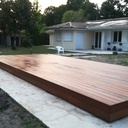 Terrasse coulissante en ipé sans vis apparente