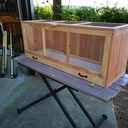 Cage en bois et grillage pour rongeurs