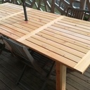 Table extérieure cèdre