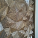 Porte et habillage au reliefs géométriques