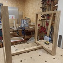 Table basse chêne et stratifié