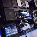 PC mural en bois peint