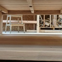 Table basse carrée en Frêne Olivier