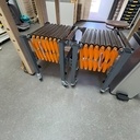 2 convoyeurs à rouleaux extensibles Bora PM-2700 — manutention, chargement, sortie de machine