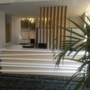 Comptoir plaquage chêne et Corian