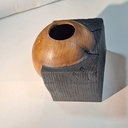 Sphère qui émerge d'un cube, challenge de tournage