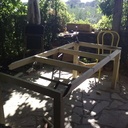 Table en pin pour la terrasse