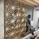 Claustra chêne design kumiko