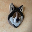 Tête de loup en Intarsisa