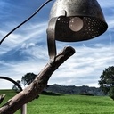 Lampe de bureau en recup