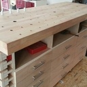 Etabli en Contreplaqué et plateau en Hêtre