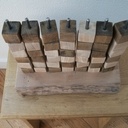 Jeu Puissance 4 en merisier et peuplier chutes récupérées .