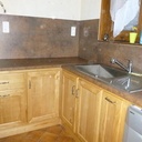 Fin de la 1ère tranche de travaux avec le plan de travail et la crédence