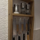 Petite étagère avec bloc couteaux