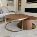 Tables gigognes plaqué noyer américain