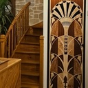 Porte marquetée, style art déco