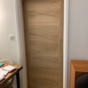 Porte coulissante en chêne