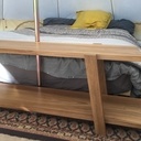 Banc pied de lit en noyer