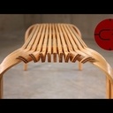 Banc en lamelles courbées !