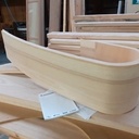 Escalier quart-tournant en frêne olivier