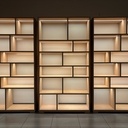 Etagères hêtre avec éclairage LED