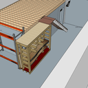 Rack à panneaux et bois brut